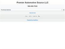Tablet Screenshot of premierautomotivesource.com
